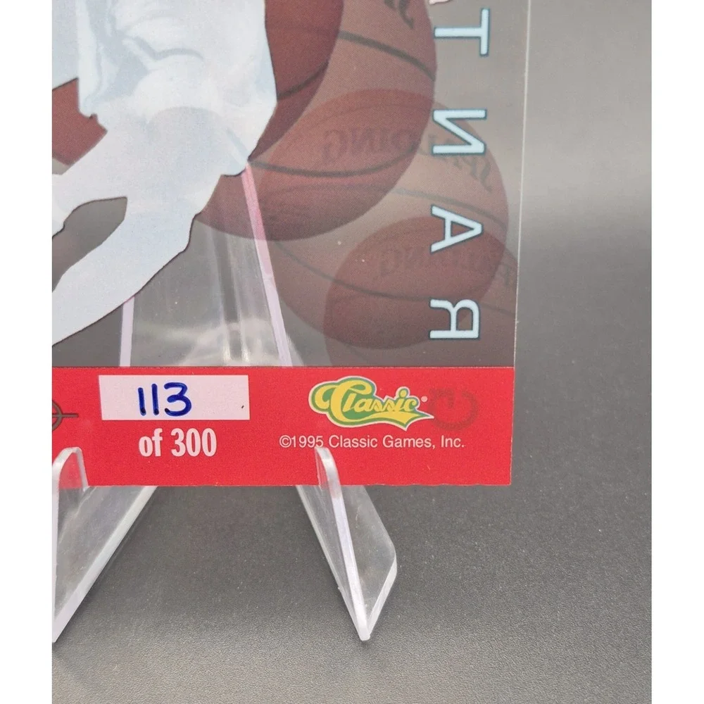 1995 Classic Images Four Sport Grant Hill #E1 Clear Excitement #ed/300 Duke RC
